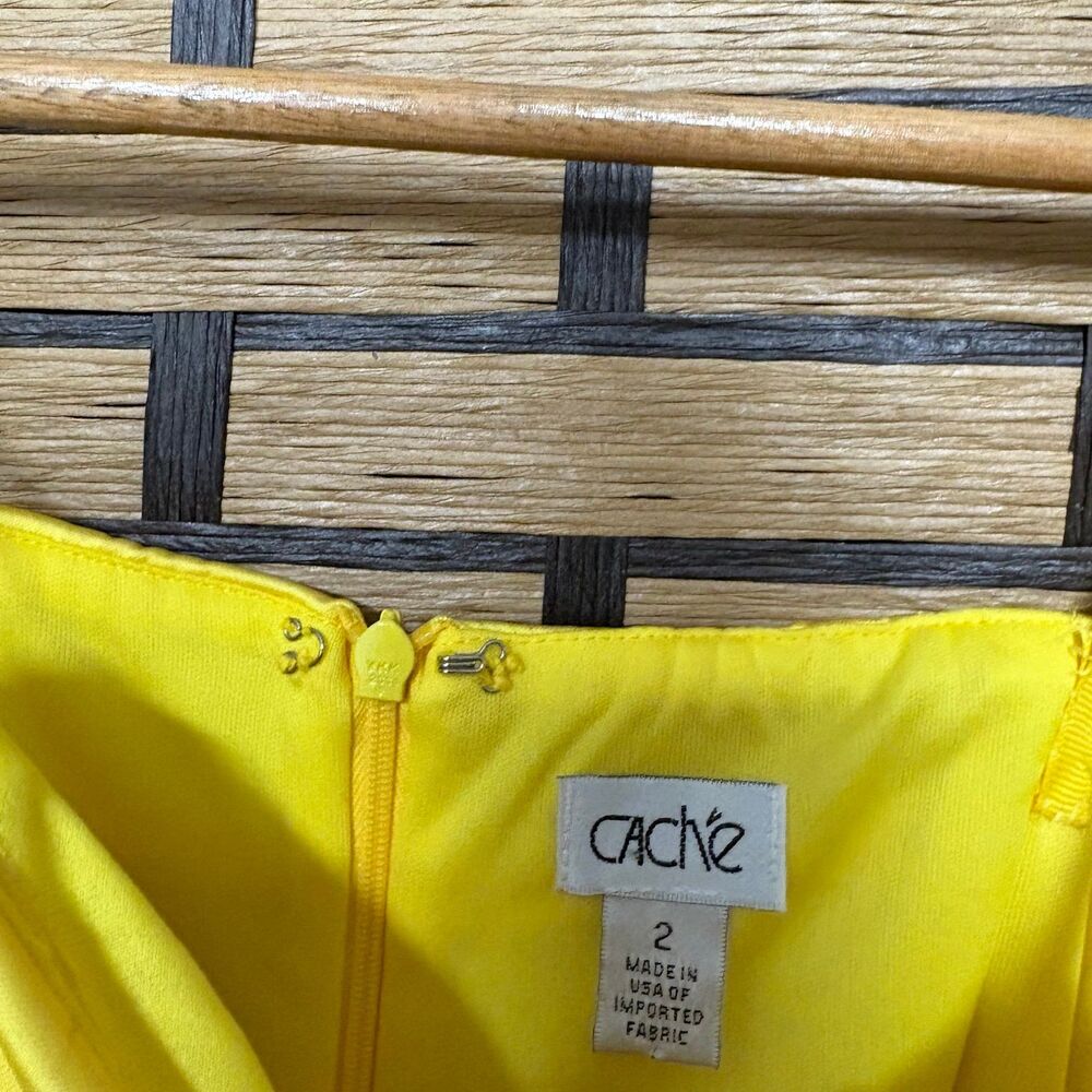 Cache‎ Yellow Dress Size 2 - Picture 11 of 11